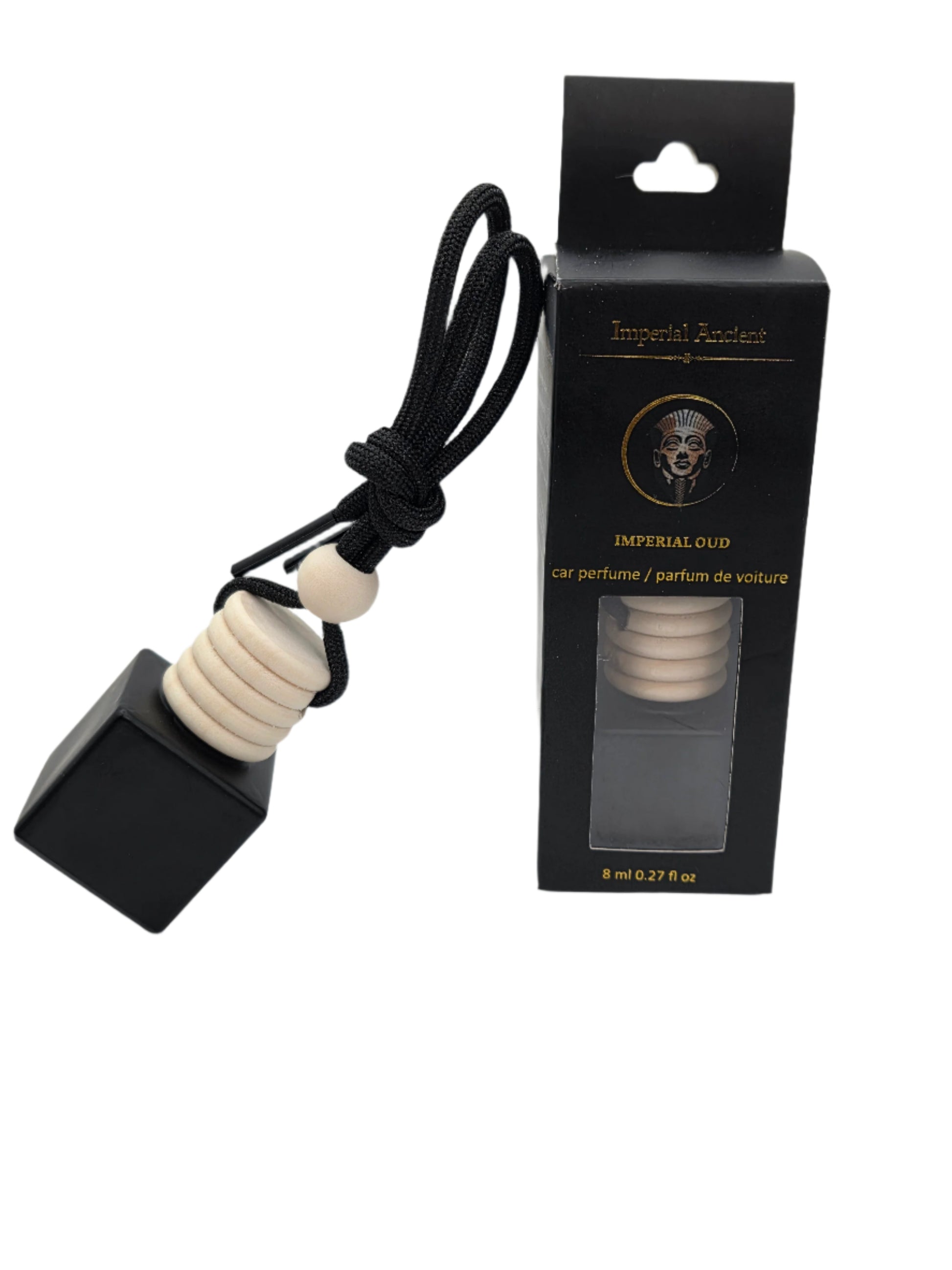 Imperial Ancient Imperial Oud Car Perfume – Premium air freshener with elegant black wood cap diffuser, long-lasting and gift-ready, made in Canada.