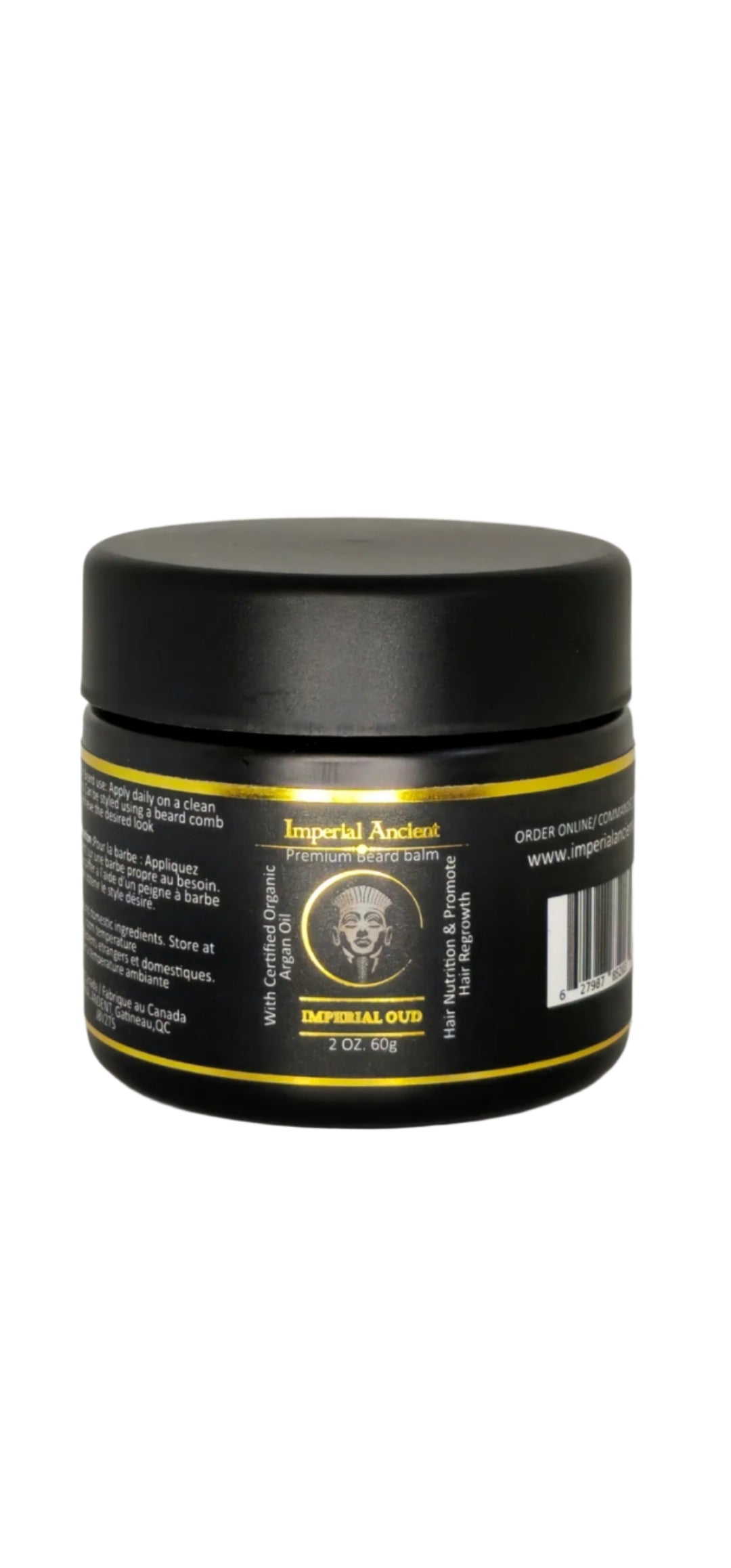 Imperial Ancient Beard Balm – Imperial Oud Scent, Organic Conditioning Balm for Beard Softening and Styling, Alcohol-Free, Made in Canada