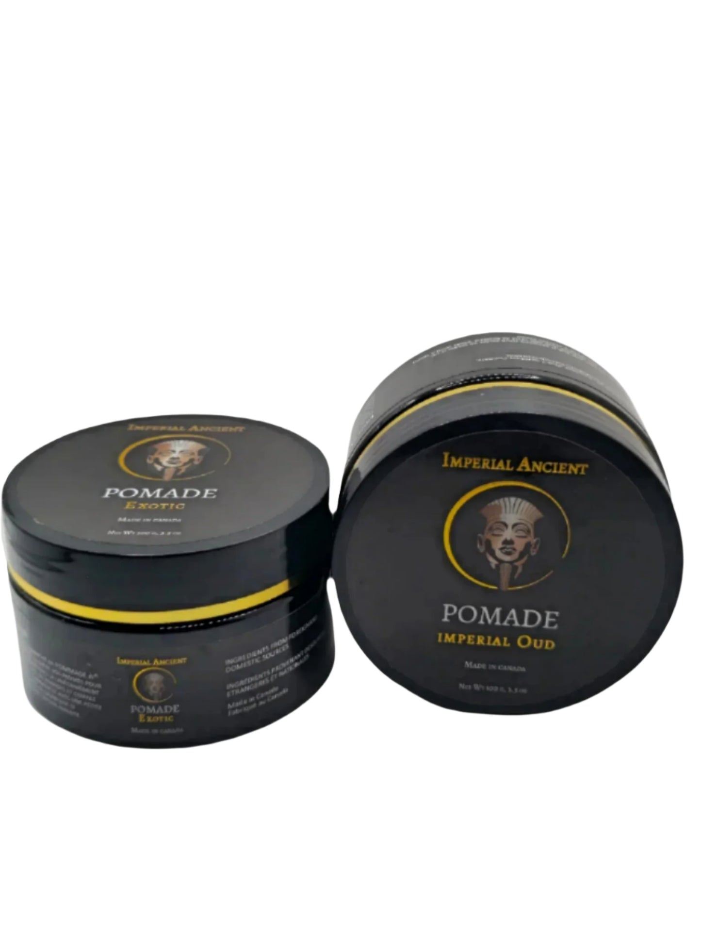 Imperial Ancient Pomade Duo - Imperial Oud Scented Hair Styling Wax for Men, Long-Lasting Hold, Elegant Black and Gold Packaging