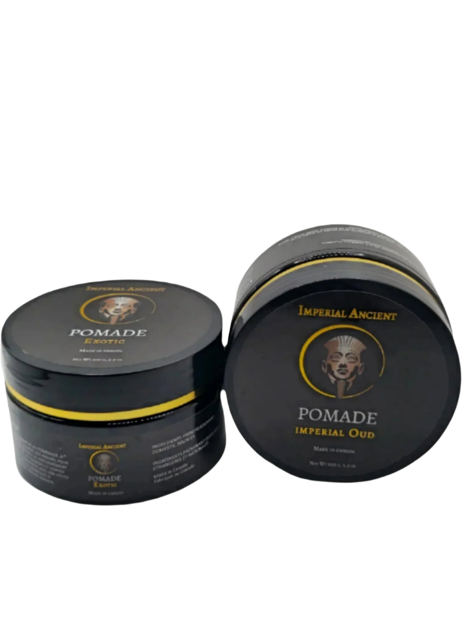 Imperial Ancient Pomade Duo - Imperial Oud Scented Hair Styling Wax for Men, Long-Lasting Hold, Elegant Black and Gold Packaging