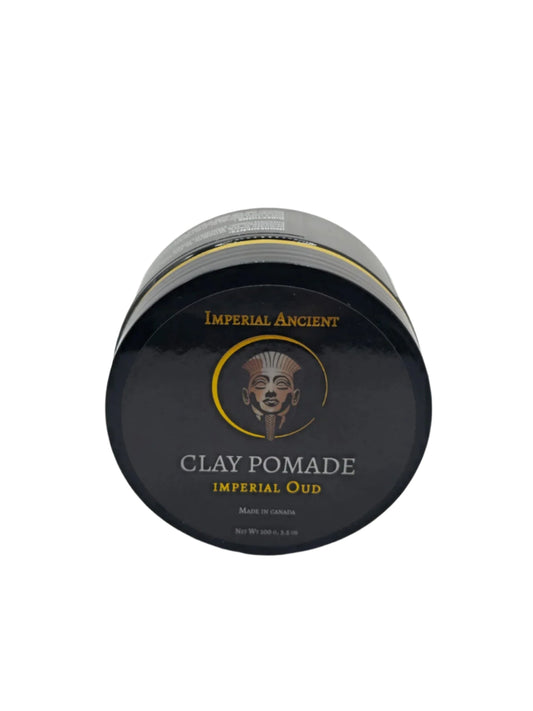 Imperial Ancient Clay Pomade – Imperial Oud Scent, Strong Hold, Matte Finish, Organic Hair Styling Wax for Men, Made in Canada
