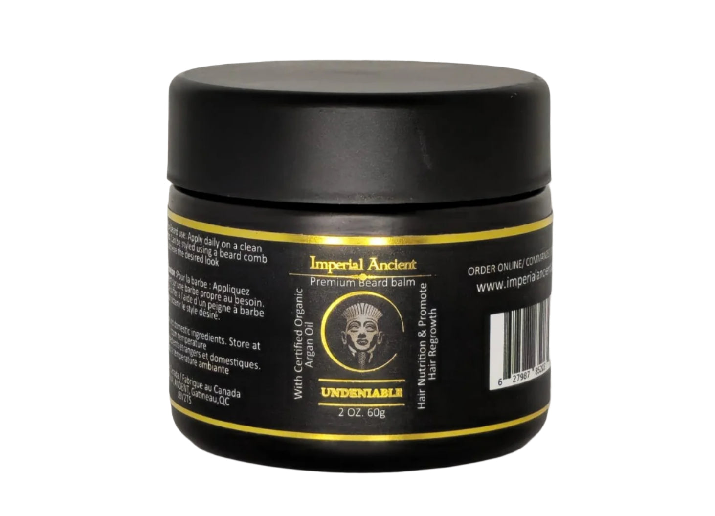 Imperial Ancient Undeniable Beard Balm – premium men's grooming balm, 2 oz jar, made in Canada